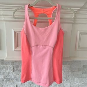 Lululemon Bleached Coral Pop Orange Run Pace Tank